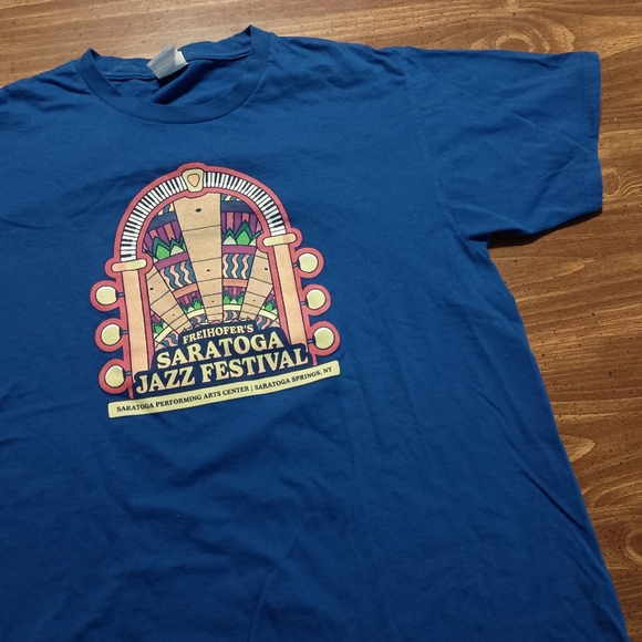 SARATOGA JAZZ FESTIVAL CONCERT T-SHIRT - LG // Music Band Tee Shirt NY 2023 - Picture 4 of 12